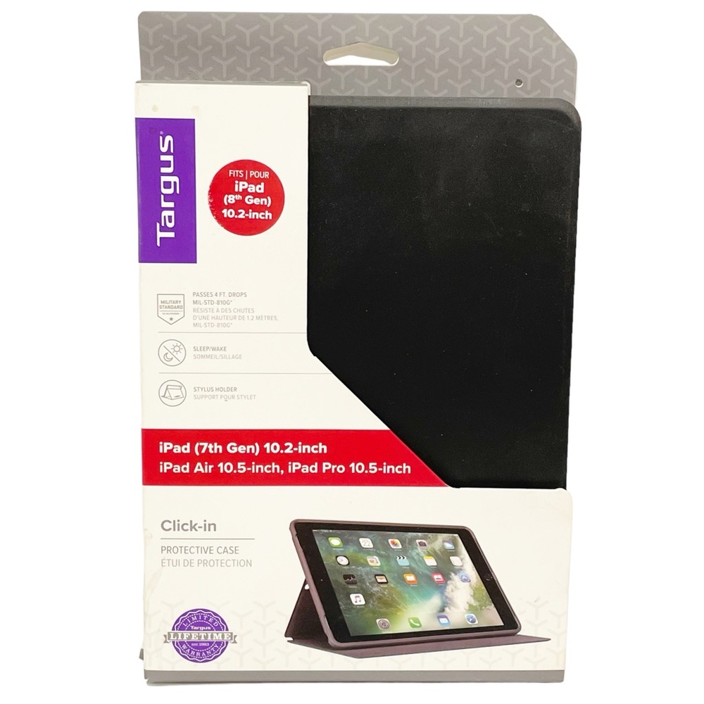 Targus‎ Click-in case iPad 7th Gen Black 10.2-inch Case NEW Apple